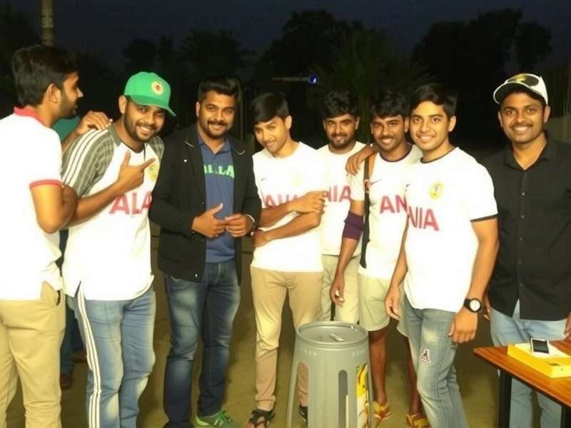 Kochi Kings players gathering at a community event in Kochi